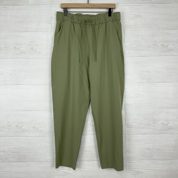 Lululemon Sz 12 Keep Moving Pant Stretch High Rise 7/8 Length Rosemary Green NEW - Picture 15 of 16